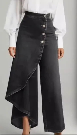 Celestine - High-Waisted Wide Leg Trousers