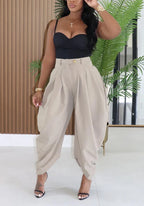 Clelia - Pantalón Harem Cargo de Cintura Media