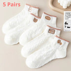 Ursula - Calcetines Florales Mujer Pack 5 – Transpirables, Suaves y Diseño Cute