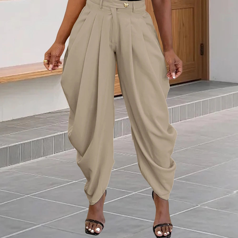 Clelia - Mid-rise Cargo Harem Pants