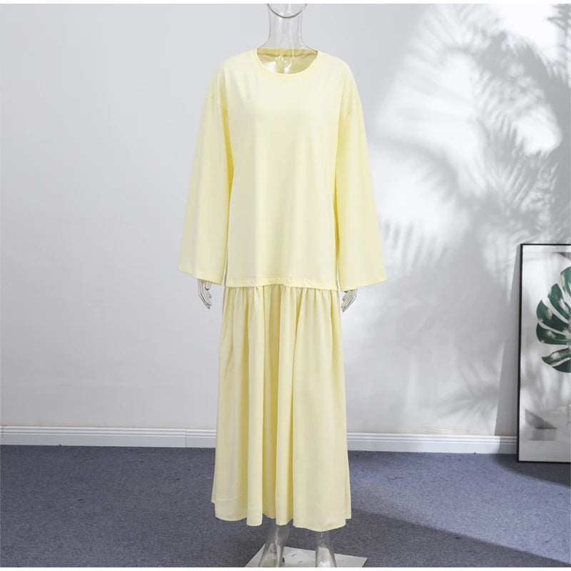 Ironica – Vestido Largo Patchwork Fluido
