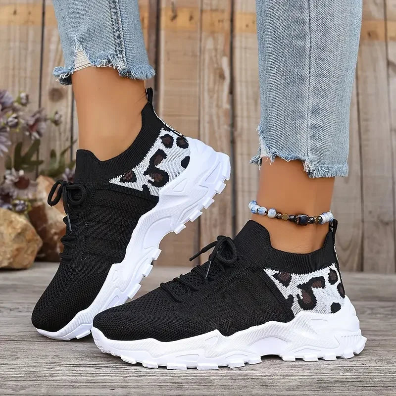 Leona - Leopard Print Canvas Slip-On Sneakers