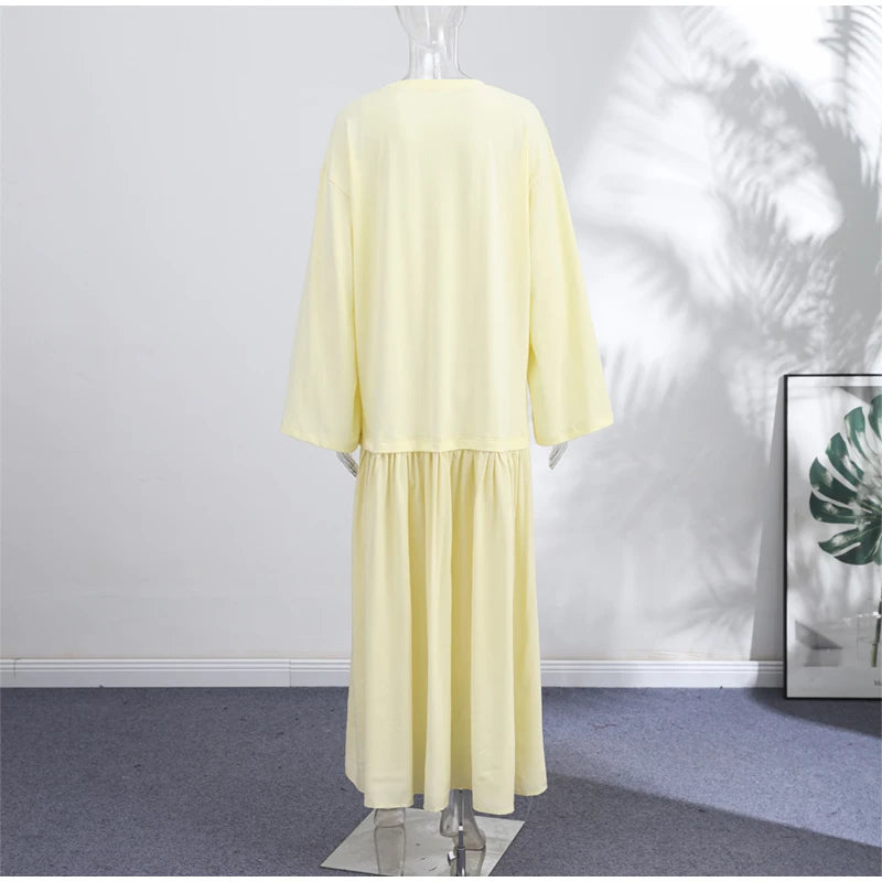 Ironica – Vestido Largo Patchwork Fluido