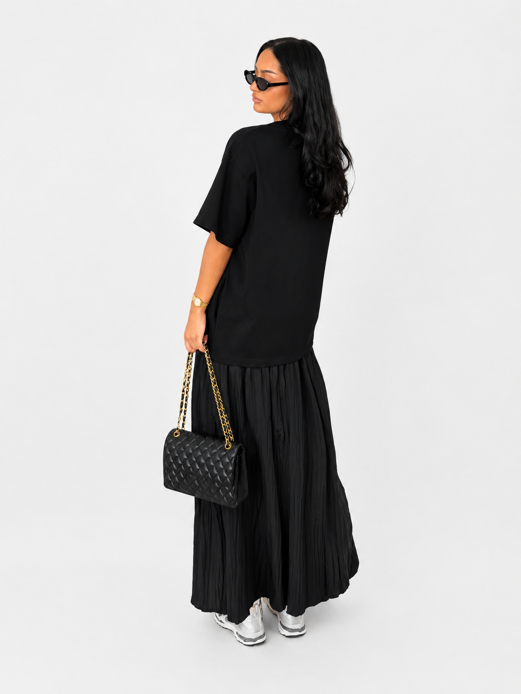 Ironica – Vestido Largo Patchwork Fluido