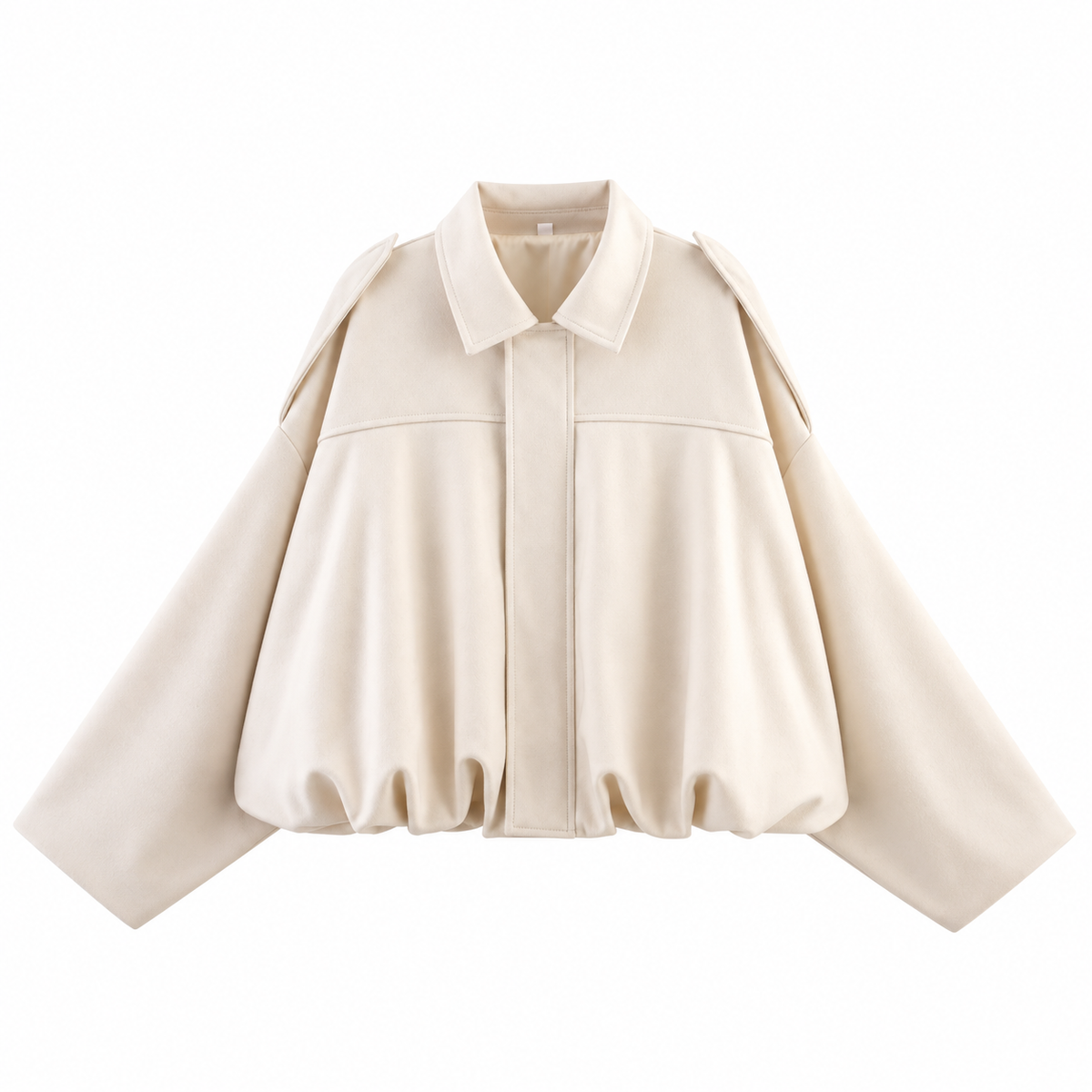 Cloe – Bomber de antelina con cuello de solapa