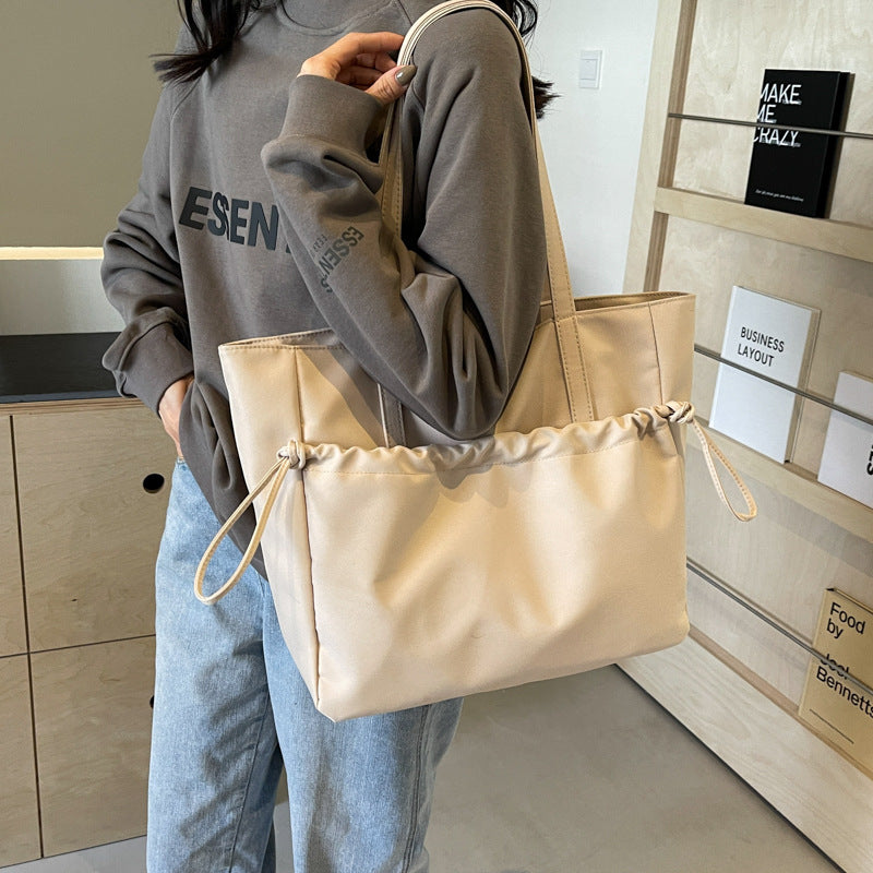 Simple Drawstring Nylon Bag, Large Capacity