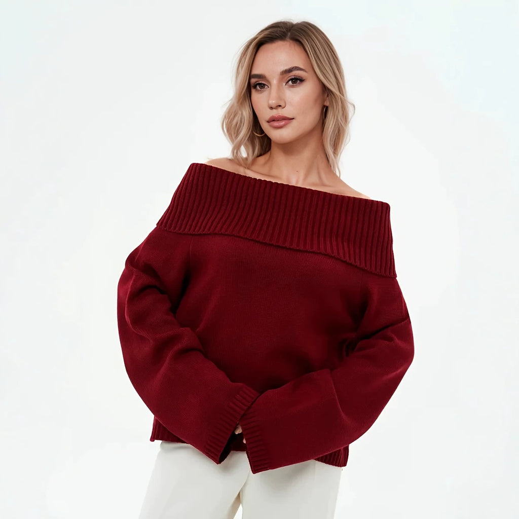 Amaia – Jersey de punto con escote asimétrico