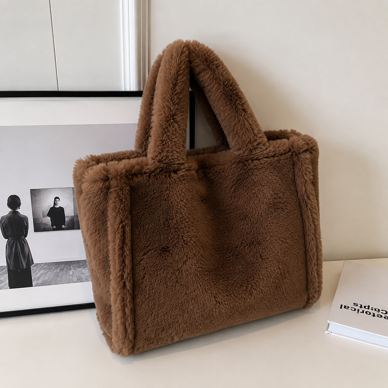 Candela - Bolso de pelo sintético afelpado