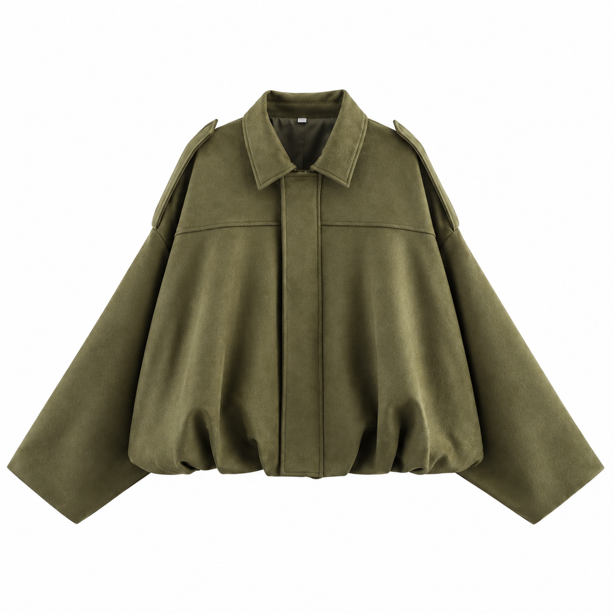 Cloe – Bomber de antelina con cuello de solapa