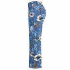 Flor - Printed cotton denim jeans