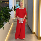 Celeste - Sequin set and palazzo trousers