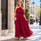 Mirta - Long floral polyester dress