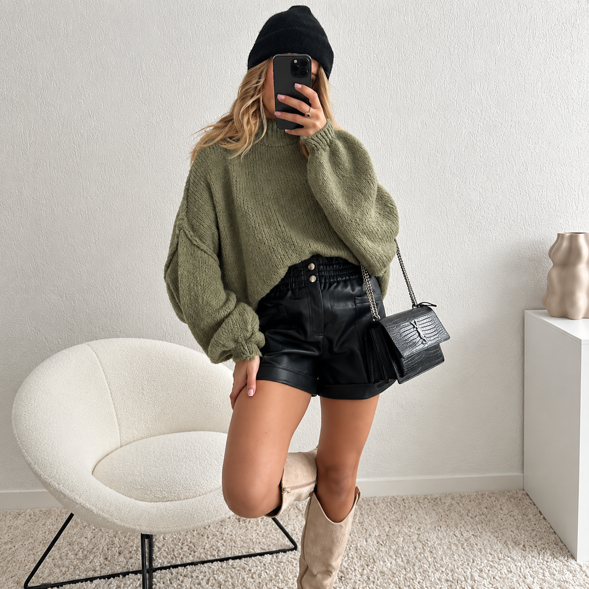 Mirla - chunky knit turtleneck sweater