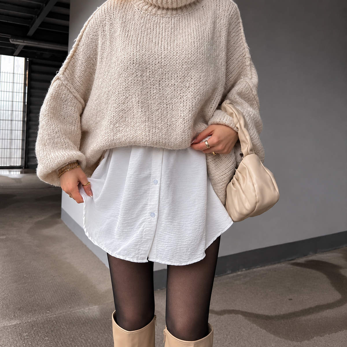 Mirla - chunky knit turtleneck sweater