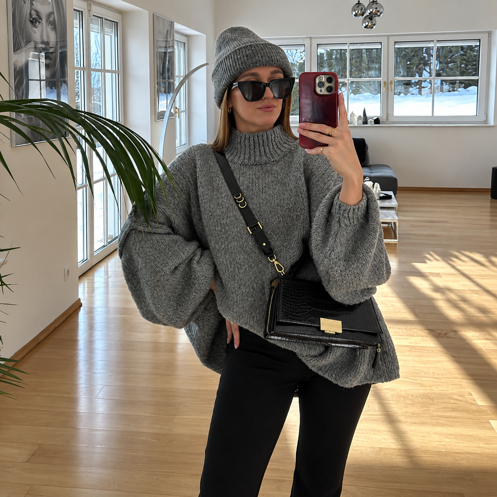 Mirla - chunky knit turtleneck sweater