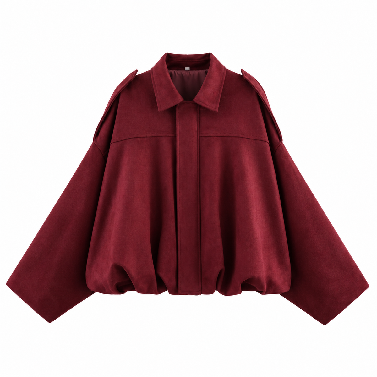 Cloe – Bomber de antelina con cuello de solapa