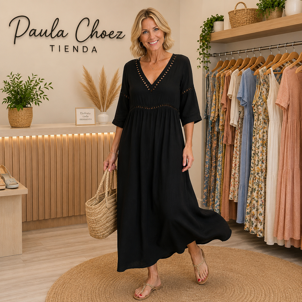 Elena - Vestido Elegante Midi de Verano