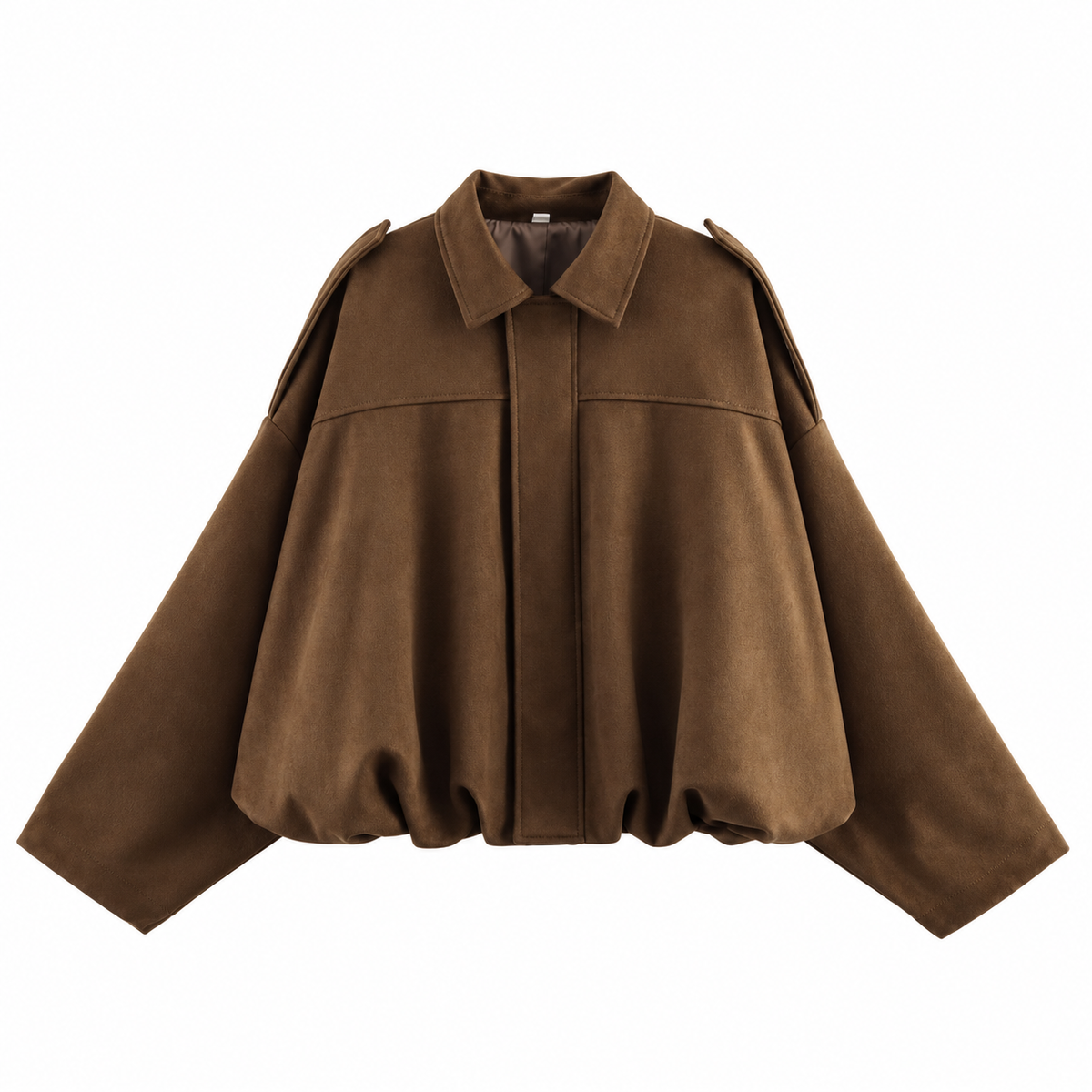 Cloe – Bomber de antelina con cuello de solapa