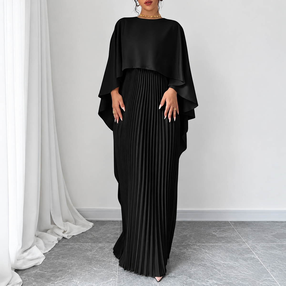 Ursula - Vestido elegante de poliéster elástico