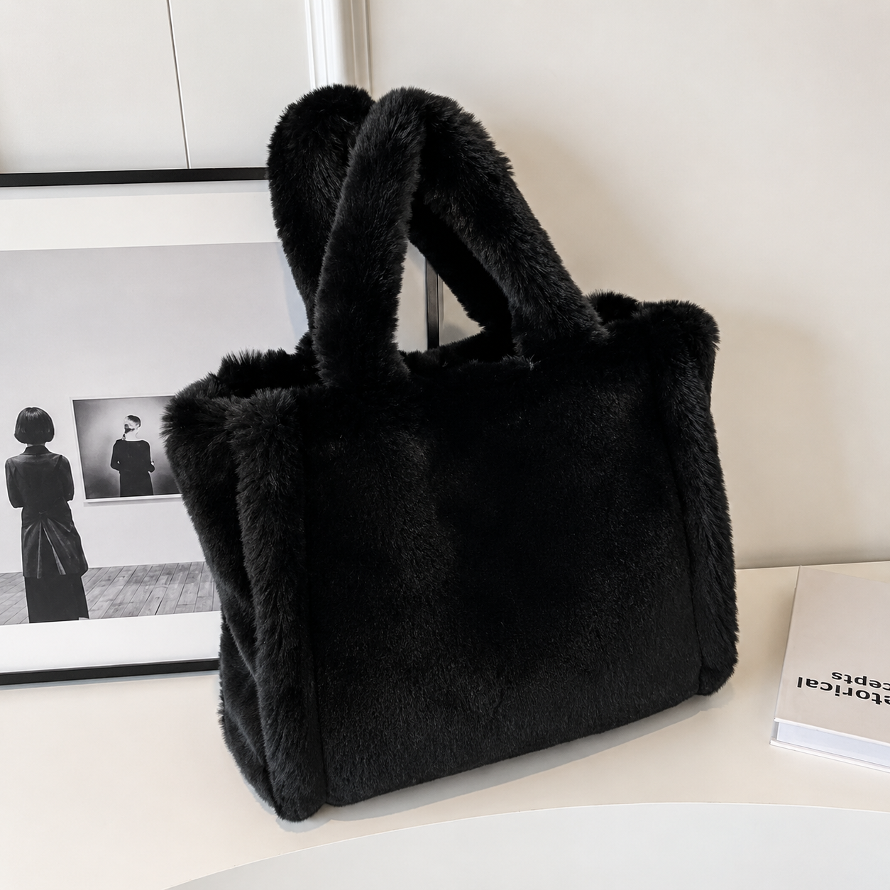 Candela - Bolso de pelo sintético afelpado