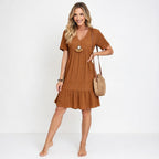 Cecilie - Bohemian A-Line Mini Dress