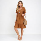Cecilie - Bohemian A-Line Mini Dress