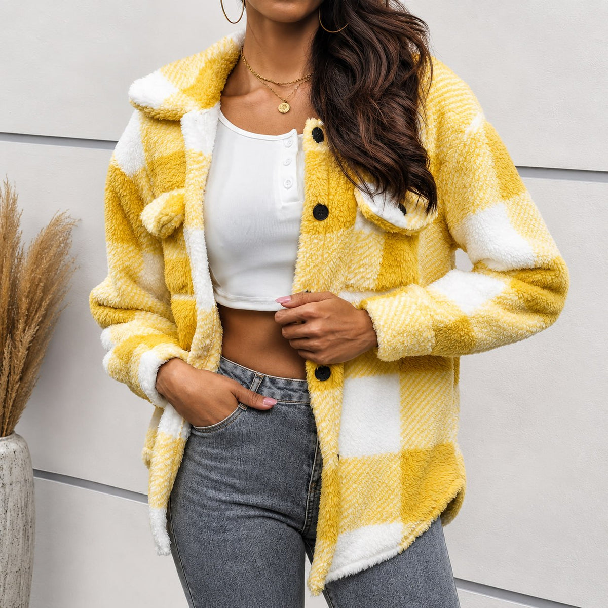 Micaela - Veste en chenille à manches princesse