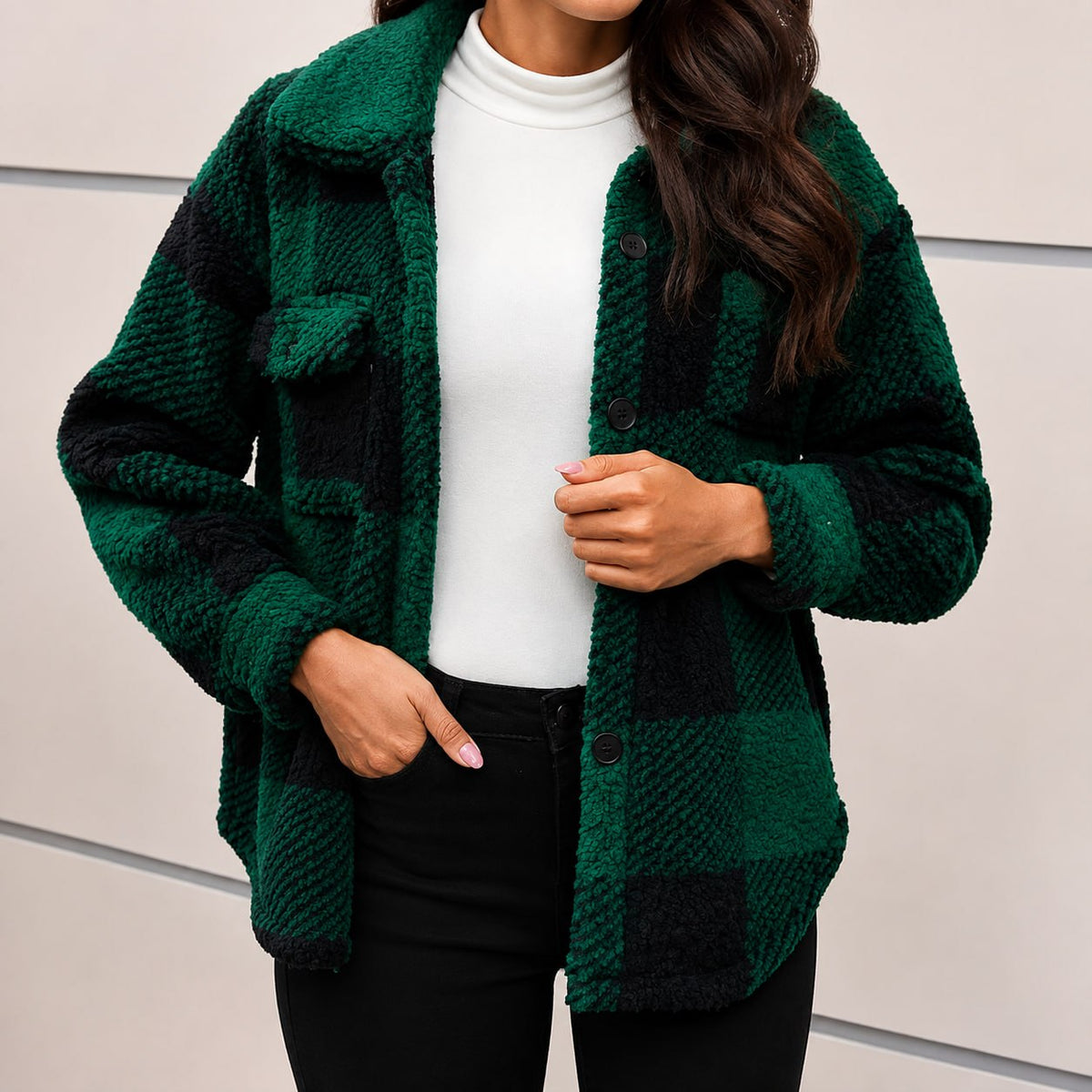 Micaela - Veste en chenille à manches princesse